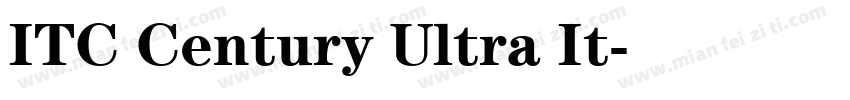 ITC Century Ultra It字体转换